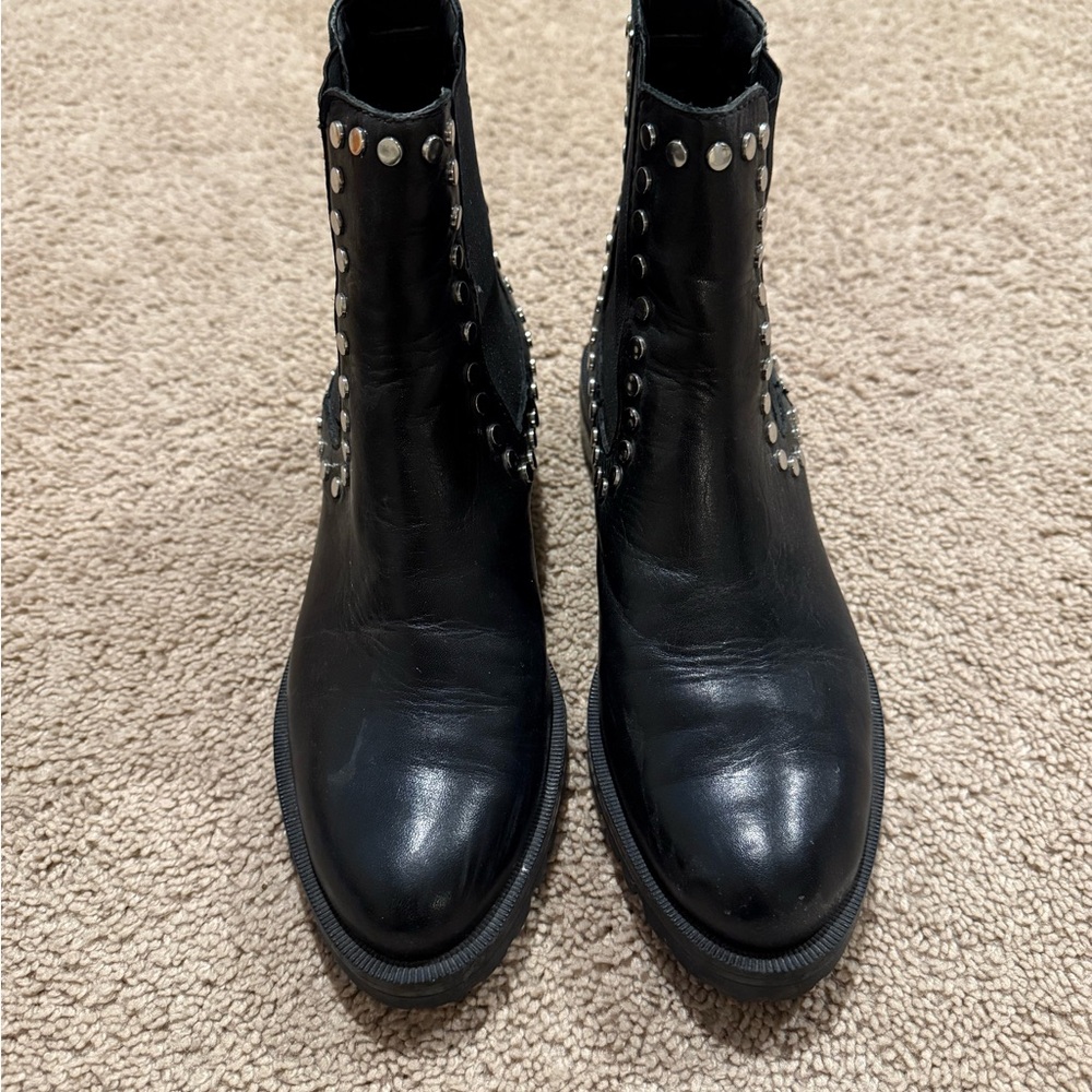 Dolce Vita Studded Black Leather Boots